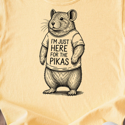 I'm Just Here for the Pikas Kids Cotton T-Shirt