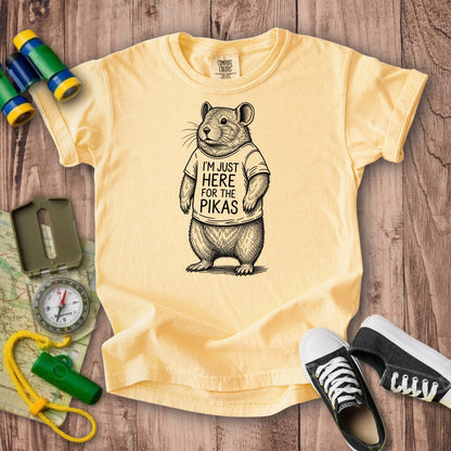 I'm Just Here for the Pikas Kids Cotton T-Shirt