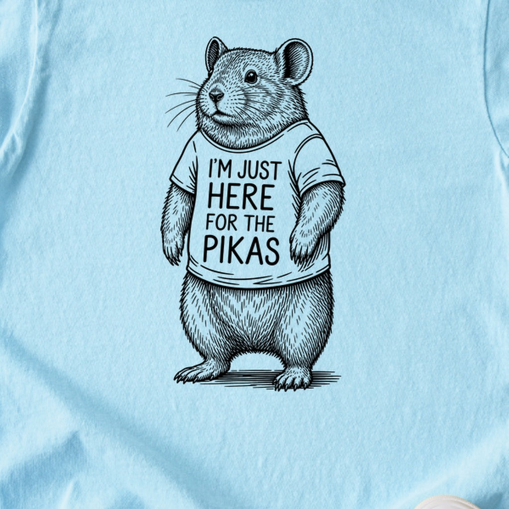 I'm Just Here for the Pikas Kids Cotton T-Shirt
