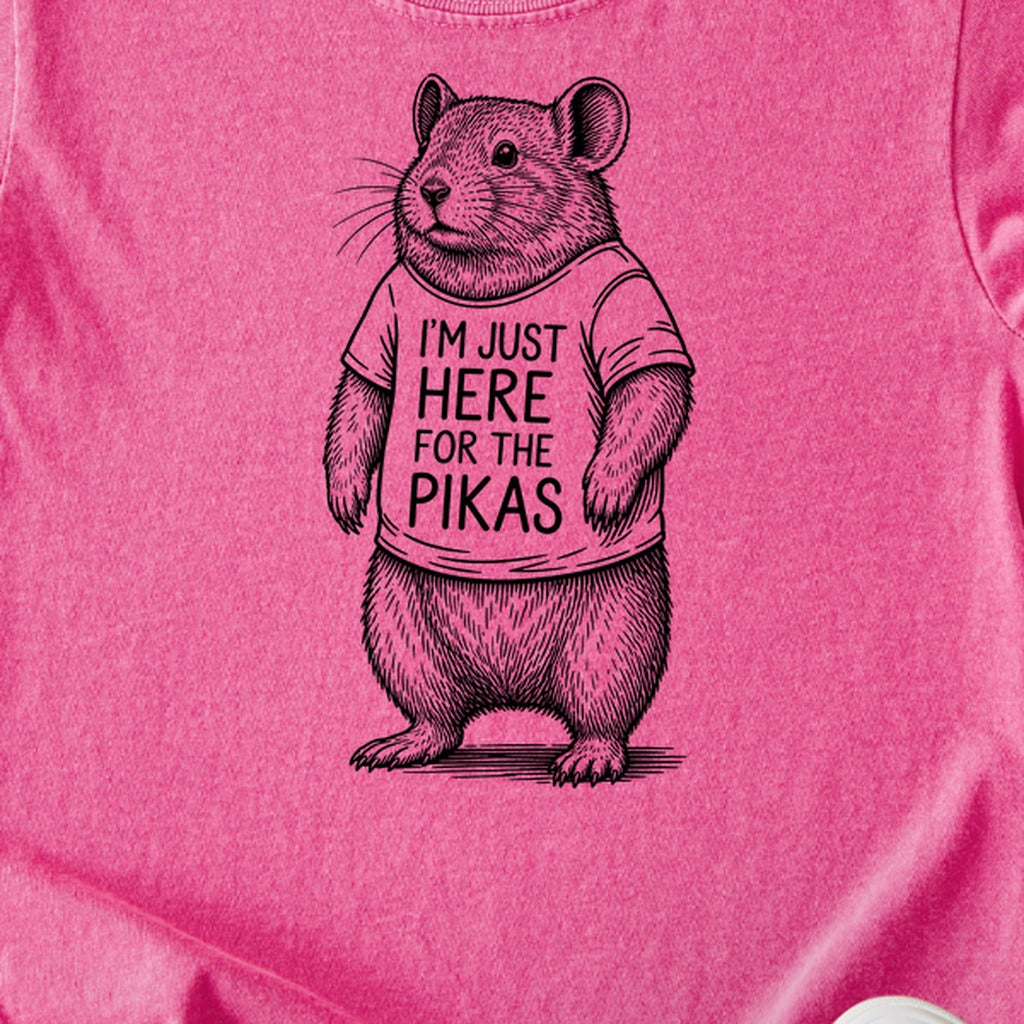 I'm Just Here for the Pikas Kids Cotton T-Shirt