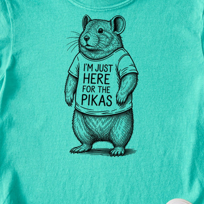I'm Just Here for the Pikas Kids Cotton T-Shirt