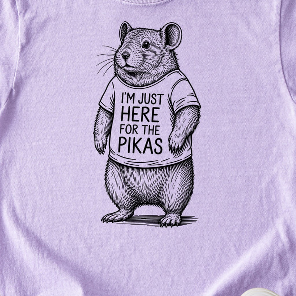 I'm Just Here for the Pikas Kids Cotton T-Shirt
