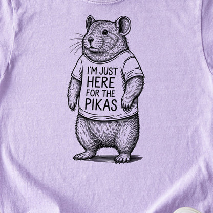 I'm Just Here for the Pikas Kids Cotton T-Shirt