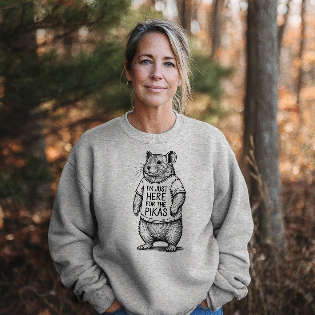 I'm Just Here for the Pikas Crewneck Sweatshirt