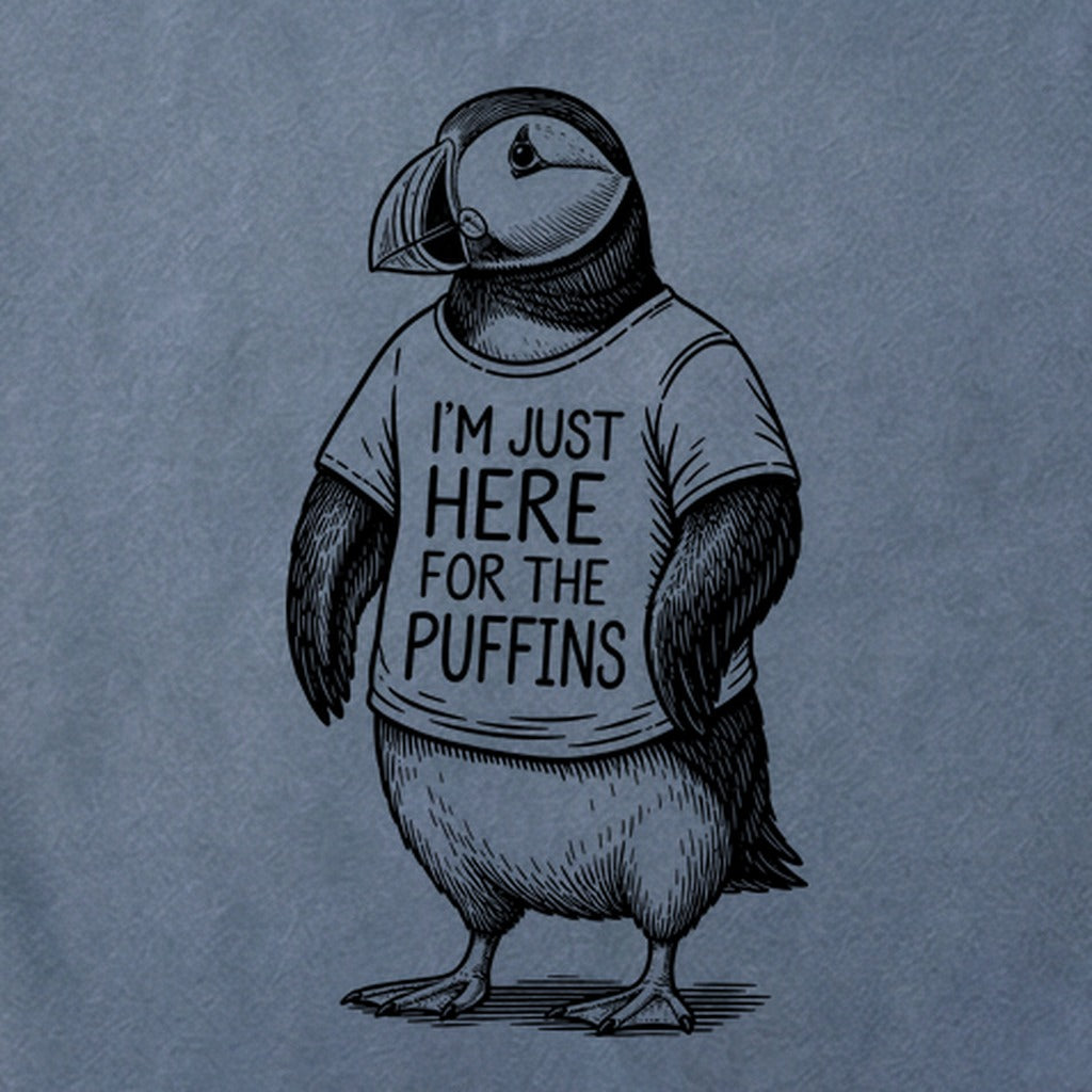 I'm Just Here for the Puffins Cotton T-Shirt