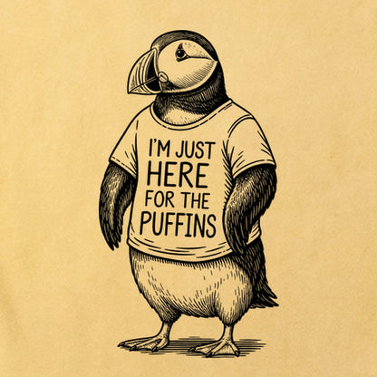 I'm Just Here for the Puffins Cotton T-Shirt