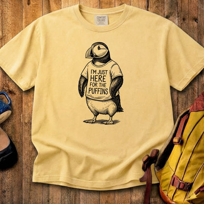 I'm Just Here for the Puffins Cotton T-Shirt