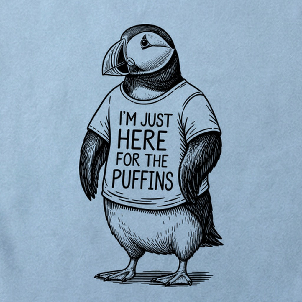 I'm Just Here for the Puffins Cotton T-Shirt