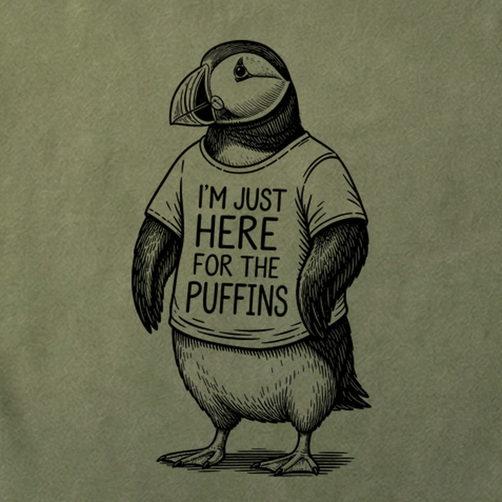I'm Just Here for the Puffins Cotton T-Shirt