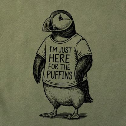 I'm Just Here for the Puffins Cotton T-Shirt
