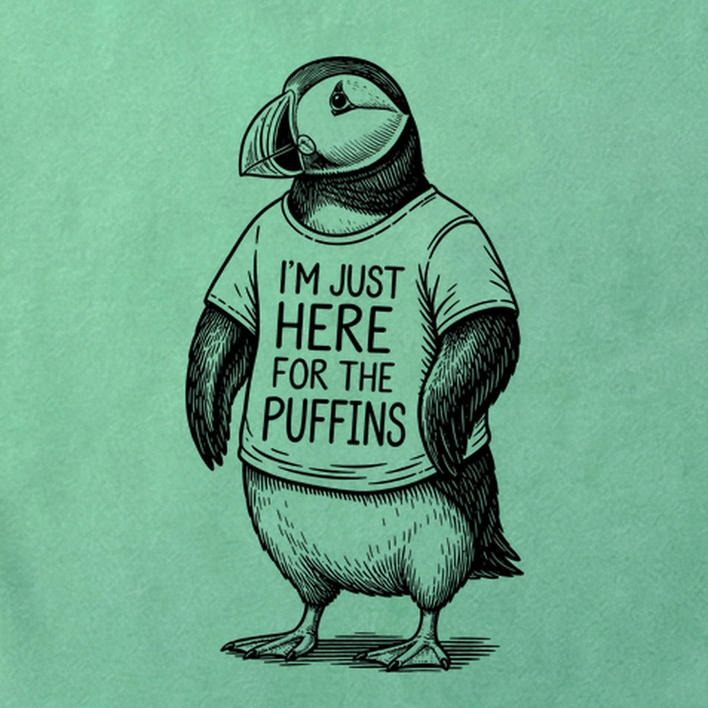 I'm Just Here for the Puffins Cotton T-Shirt