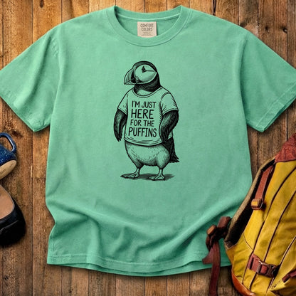 I'm Just Here for the Puffins Cotton T-Shirt