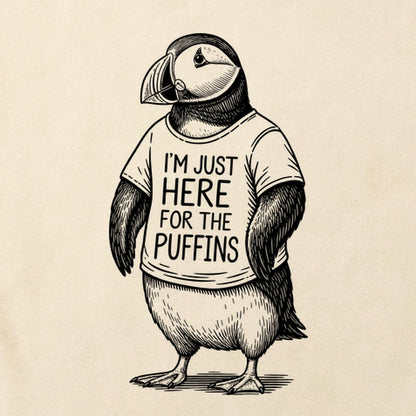 I'm Just Here for the Puffins Cotton T-Shirt