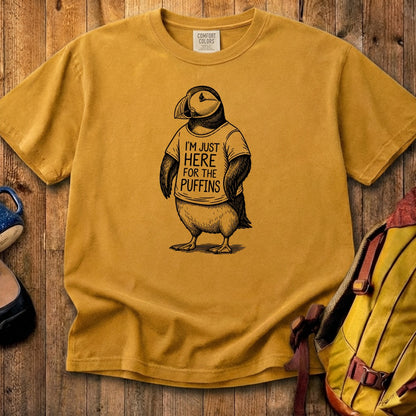 I'm Just Here for the Puffins Cotton T-Shirt