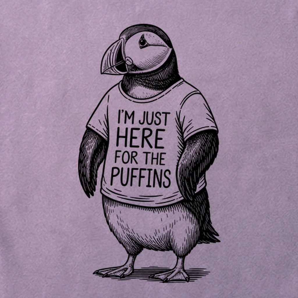 I'm Just Here for the Puffins Cotton T-Shirt