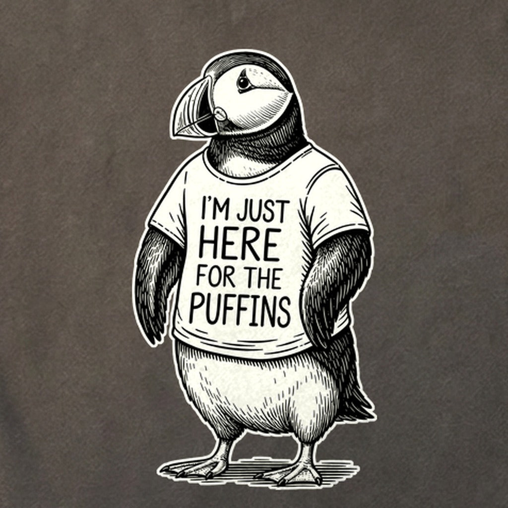 I'm Just Here for the Puffins Cotton T-Shirt