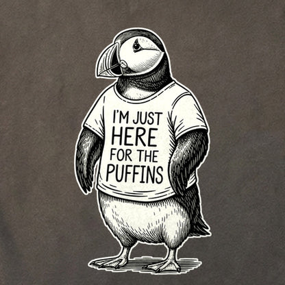 I'm Just Here for the Puffins Cotton T-Shirt