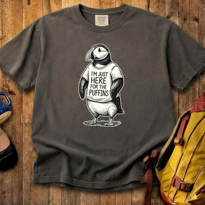 I'm Just Here for the Puffins Cotton T-Shirt