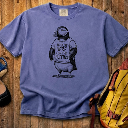 I'm Just Here for the Puffins Cotton T-Shirt