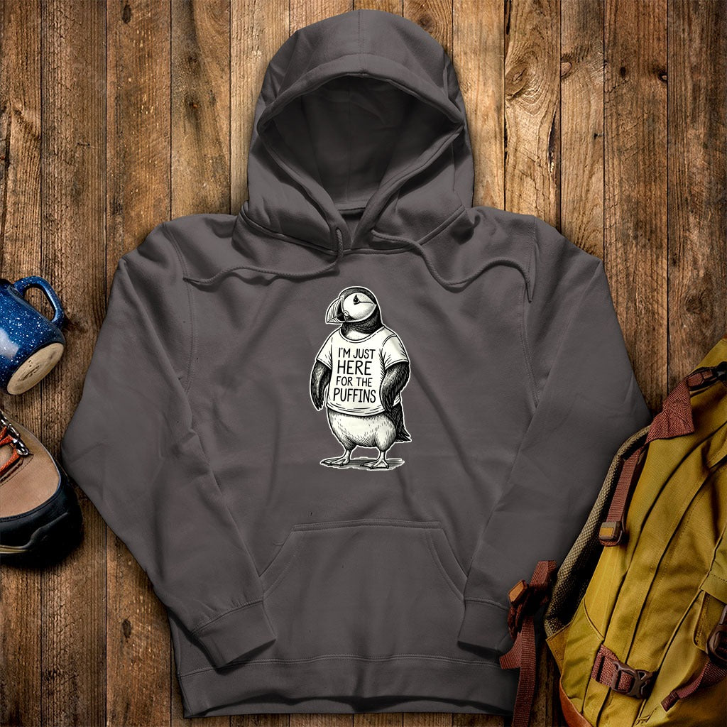 I'm Just Here for the Puffins Hoodie