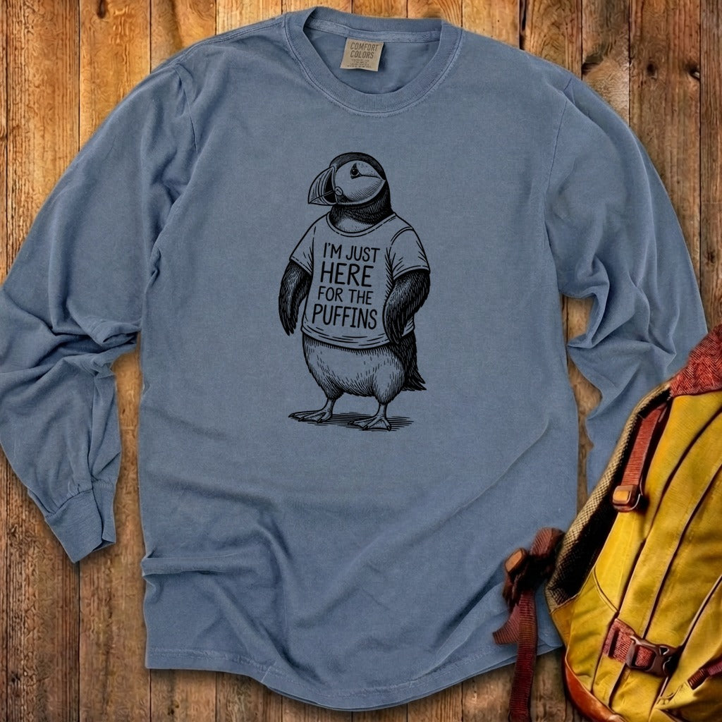 I'm Just Here for the Puffins Premium Long Sleeve