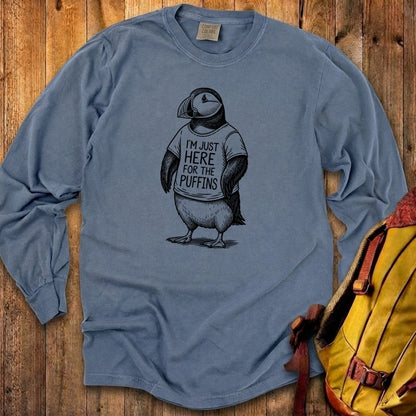 I'm Just Here for the Puffins Premium Long Sleeve