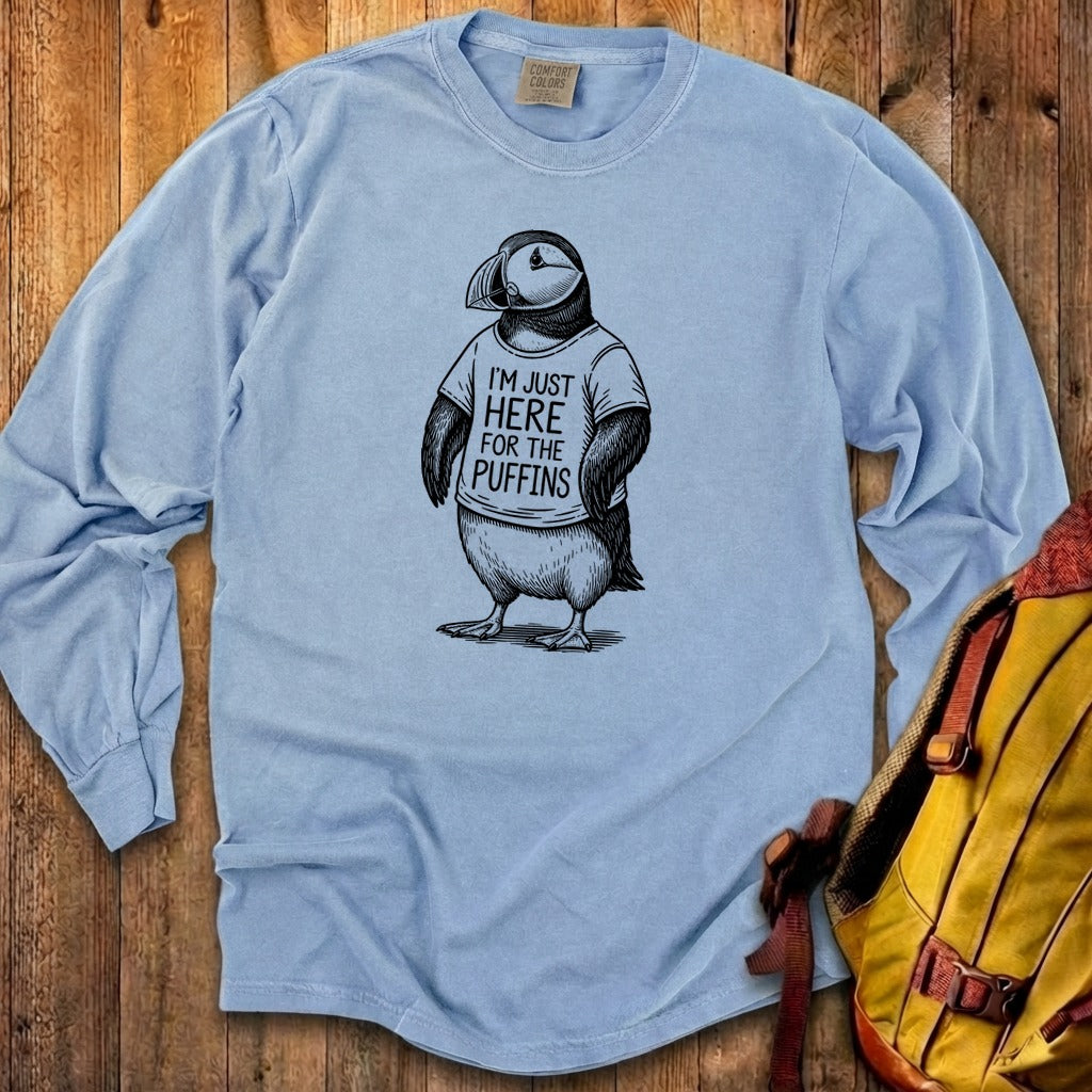 I'm Just Here for the Puffins Premium Long Sleeve