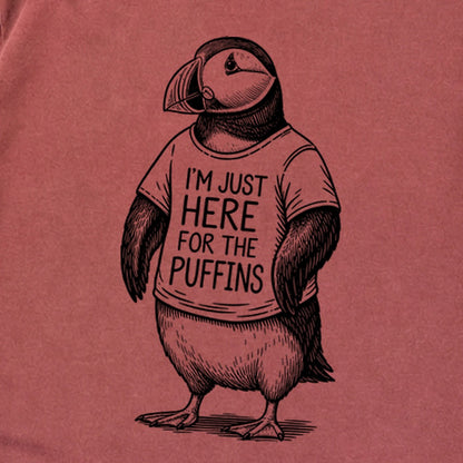 I'm Just Here for the Puffins Premium Long Sleeve