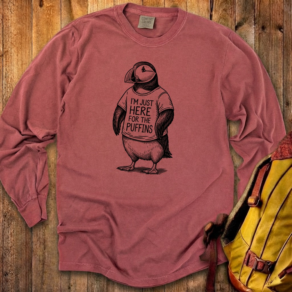 I'm Just Here for the Puffins Premium Long Sleeve