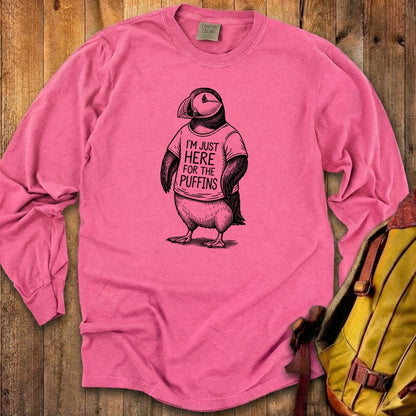 I'm Just Here for the Puffins Premium Long Sleeve