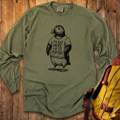 I'm Just Here for the Puffins Premium Long Sleeve
