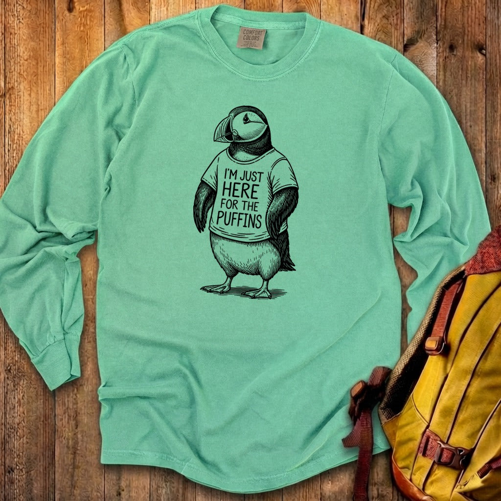 I'm Just Here for the Puffins Premium Long Sleeve