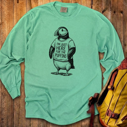 I'm Just Here for the Puffins Premium Long Sleeve
