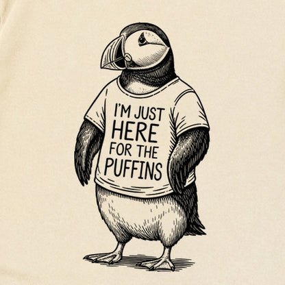 I'm Just Here for the Puffins Premium Long Sleeve