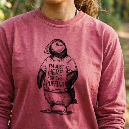 I'm Just Here for the Puffins Premium Long Sleeve