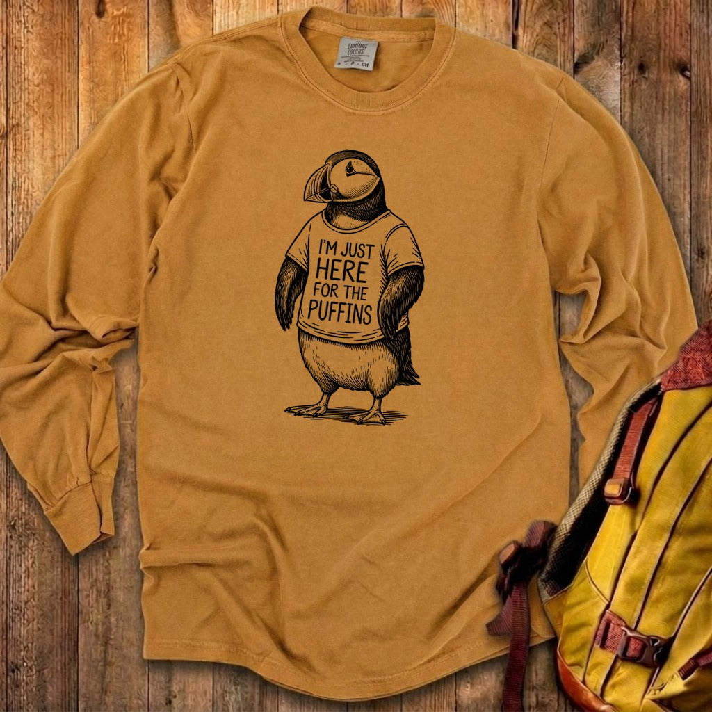 I'm Just Here for the Puffins Premium Long Sleeve