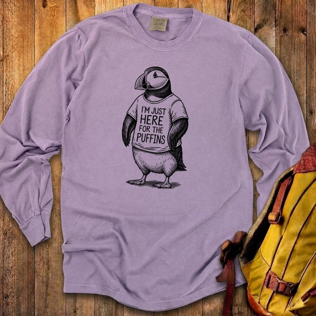 I'm Just Here for the Puffins Premium Long Sleeve