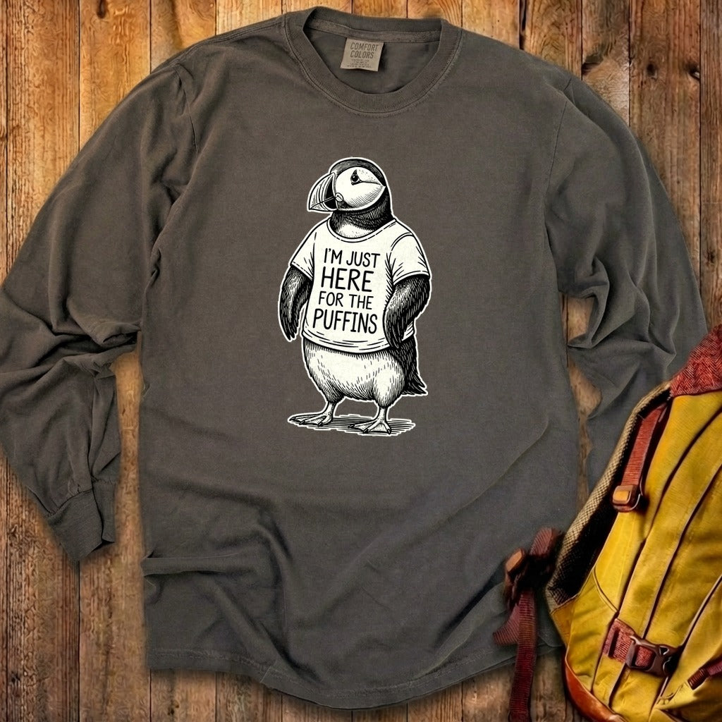 I'm Just Here for the Puffins Premium Long Sleeve