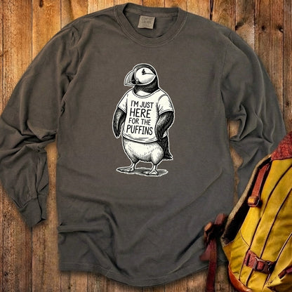 I'm Just Here for the Puffins Premium Long Sleeve