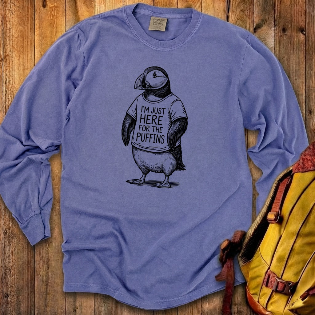 I'm Just Here for the Puffins Premium Long Sleeve