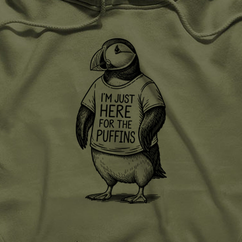 I'm Just Here for the Puffins Hoodie