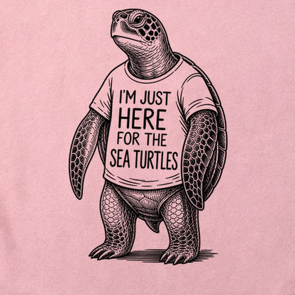 I'm Just Here for the Turtles Cotton T-Shirt