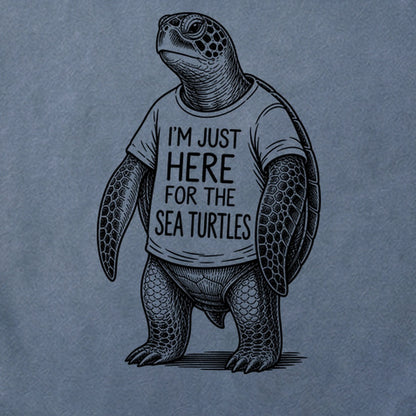 I'm Just Here for the Turtles Cotton T-Shirt
