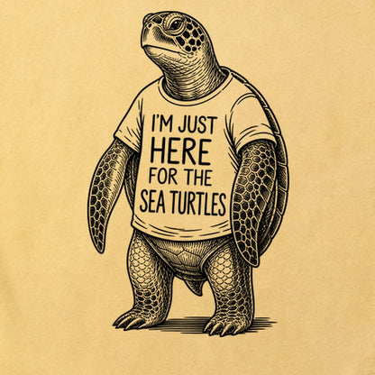 I'm Just Here for the Turtles Cotton T-Shirt