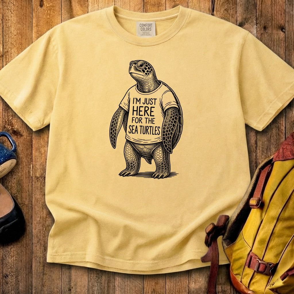 I'm Just Here for the Turtles Cotton T-Shirt
