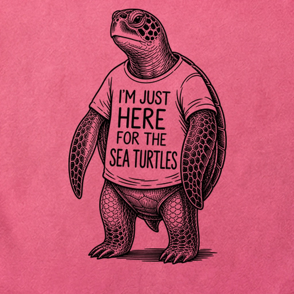 I'm Just Here for the Turtles Cotton T-Shirt