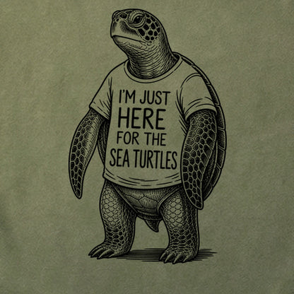 I'm Just Here for the Turtles Cotton T-Shirt