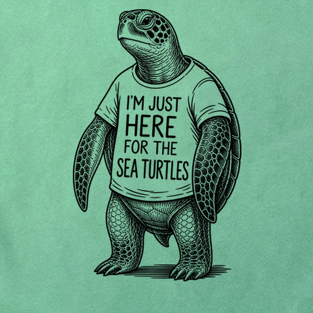 I'm Just Here for the Turtles Cotton T-Shirt