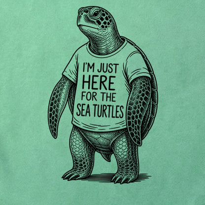 I'm Just Here for the Turtles Cotton T-Shirt