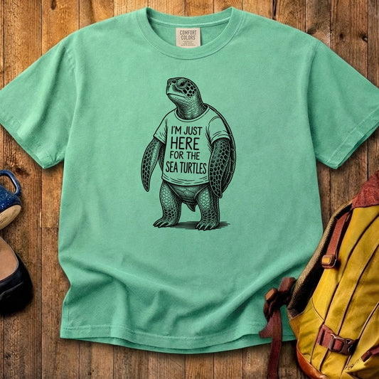 I'm Just Here for the Turtles Cotton T-Shirt